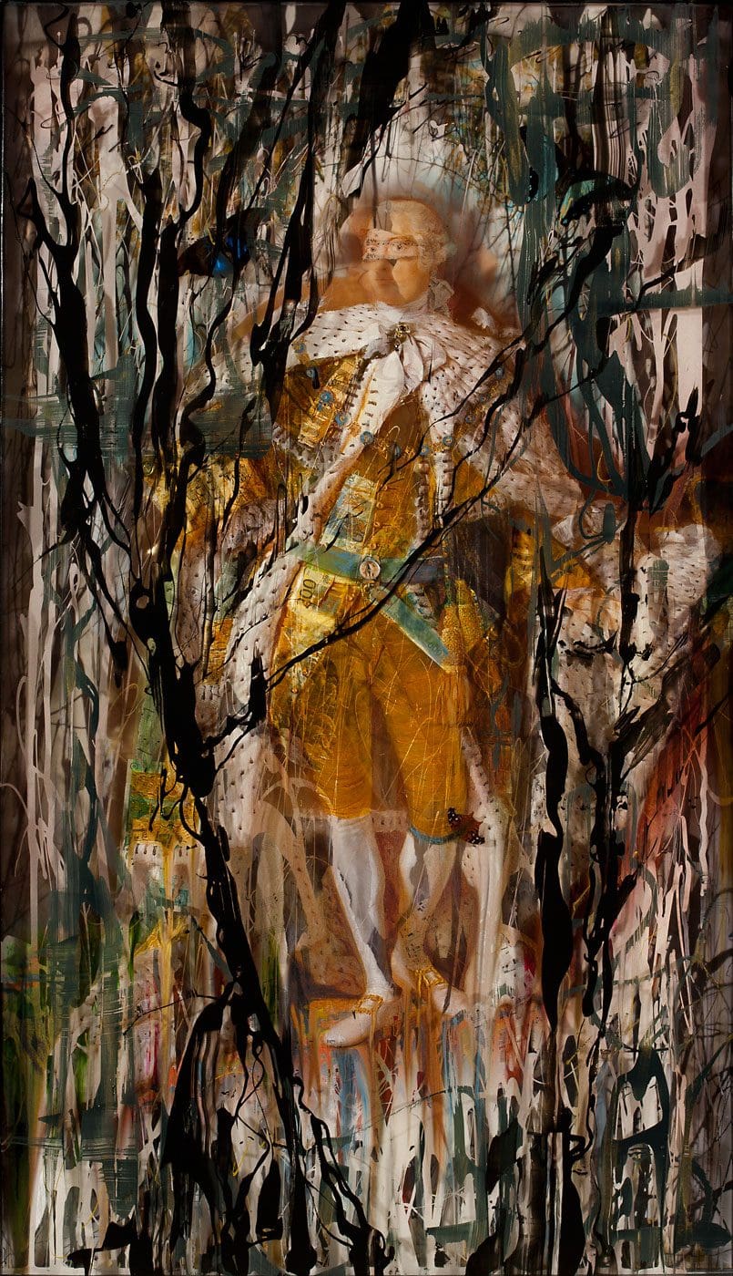 The Madness of the Muses, 50 x 31, Layered Mixed Media